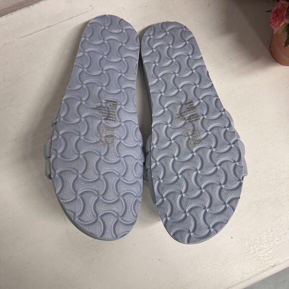 J Crew Women's Size 10 Blue Criss Cross Slides Slip On Sandals New With TAGS - Picture 7 of 8